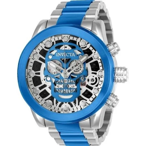 Casual slim watches-Invicta Men's 21881 Corduba Scuba Blue and Silver Stainless Steel Watch