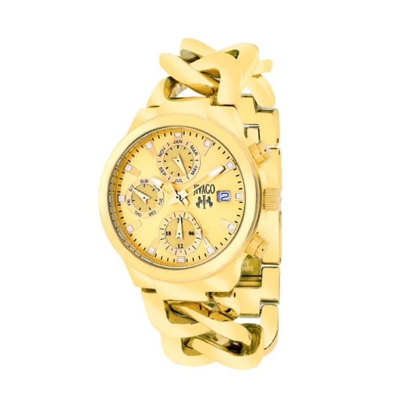 Rectangular face watches-Jivago Women's JV1242 Levley Gold-Tone Stainless Steel Watch