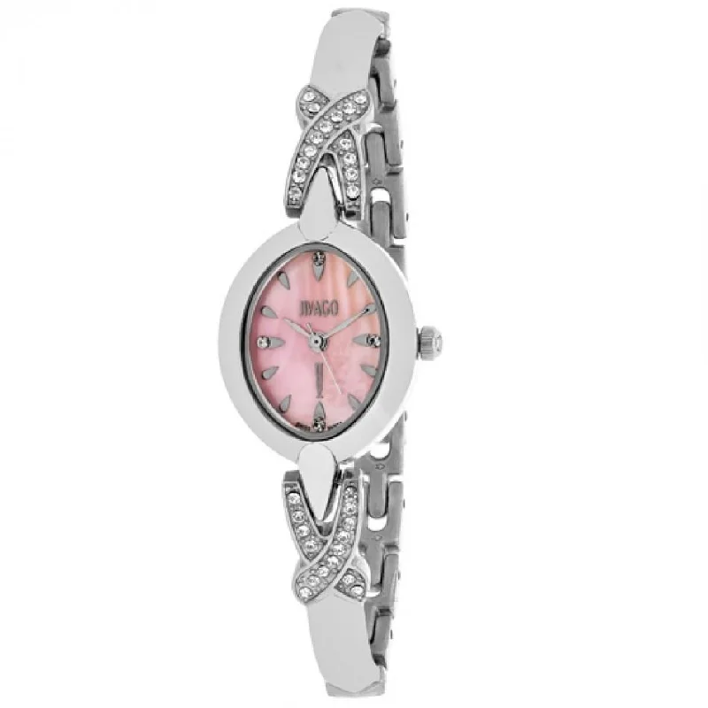 Petite quartz watches-Jivago Women's JV3612 Via Crystal Stainless Steel with Sets of Crystal Watch