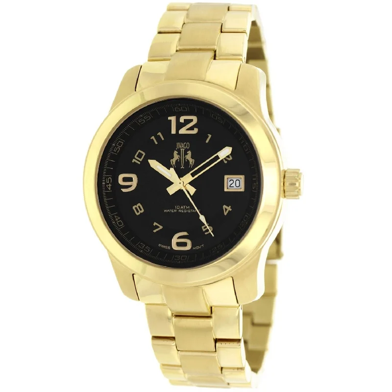 Lightweight strap watches-Jivago Women's JV5213 Infinity Gold-Tone Stainless Steel Watch