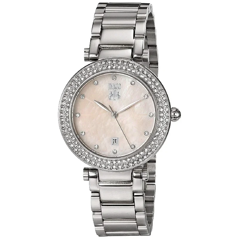 Rose gold face watches-Jivago Women's JV5313 Parure Crystal Stainless Steel Watch