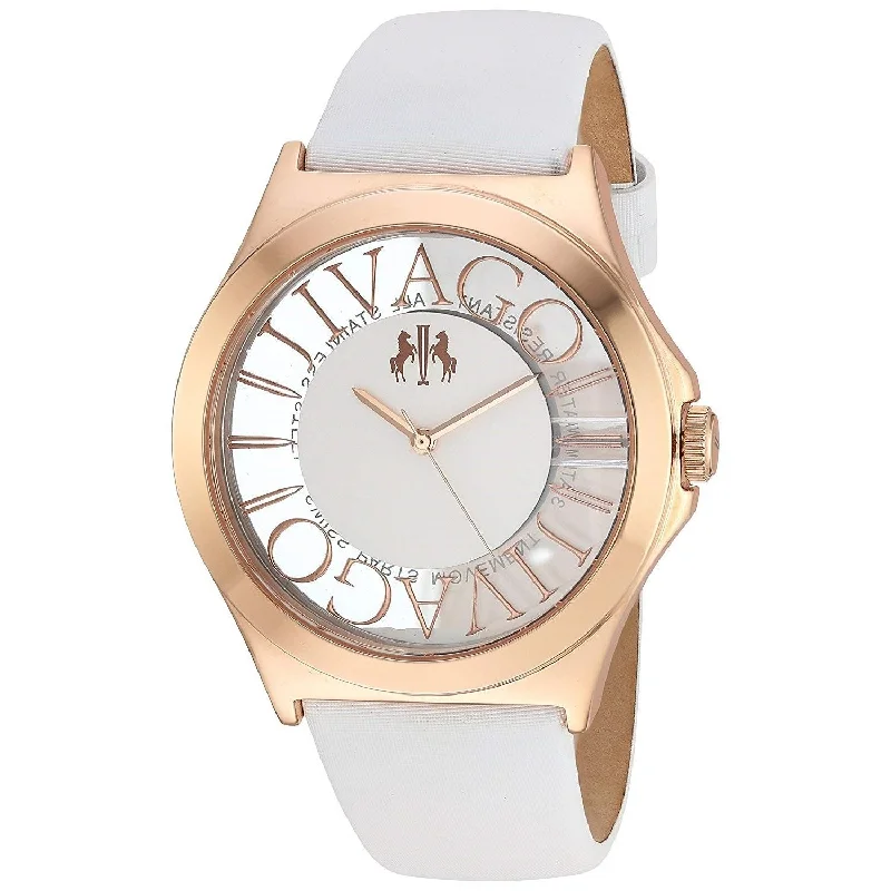 Crafted leather watches-Jivago Women's JV8434 Fun White Leather Watch