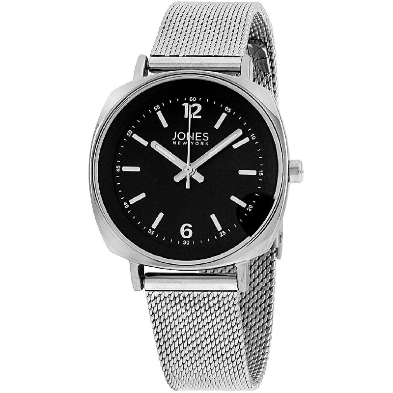 Textured band watches-Jones New York Women's 11541S528-004 Stainless Steel Watch