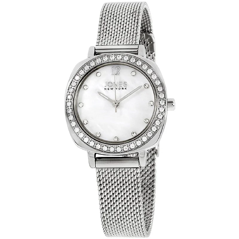 Elegant square watches-Jones New York Women's 11582S528-004 Stainless Steel Watch