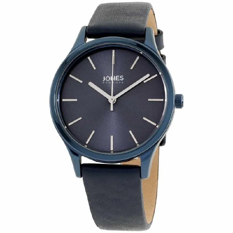 Quartz movement watches-Jones New York Women's 11759N528-007 Blue Leather Watch