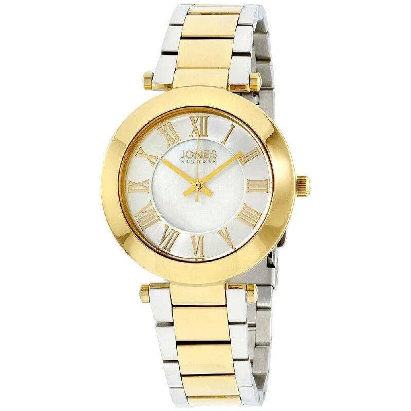 Sleek quartz watches-Jones New York Women's JNC11794G528-165 Jones New York Two-Tone Stainless Steel Watch