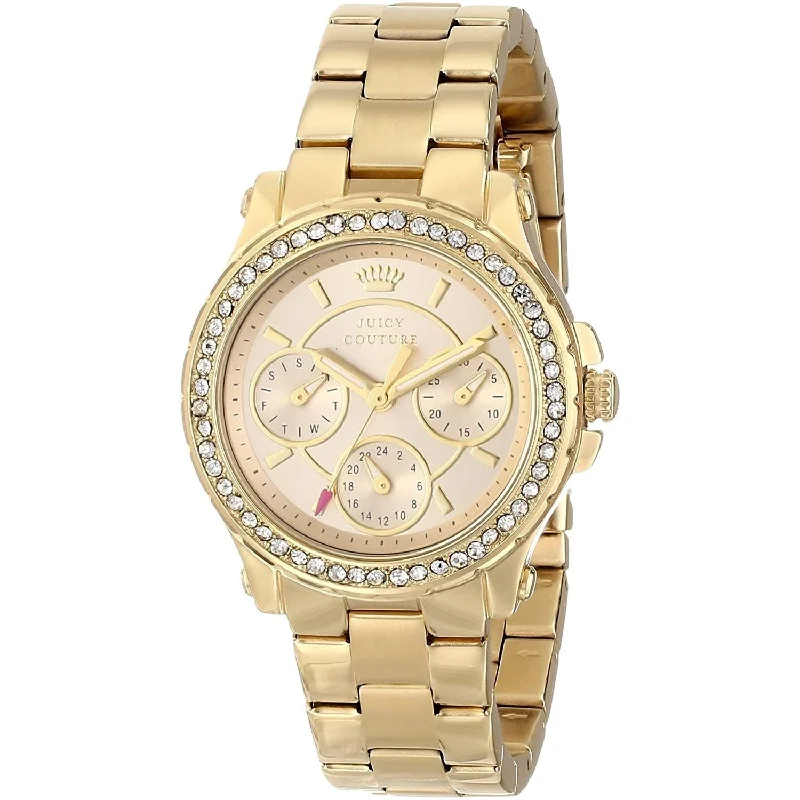 Daily wear watches-Juicy Couture Women's 1901105 Pedigree Chronograph Gold-Tone Stainless Steel Watch